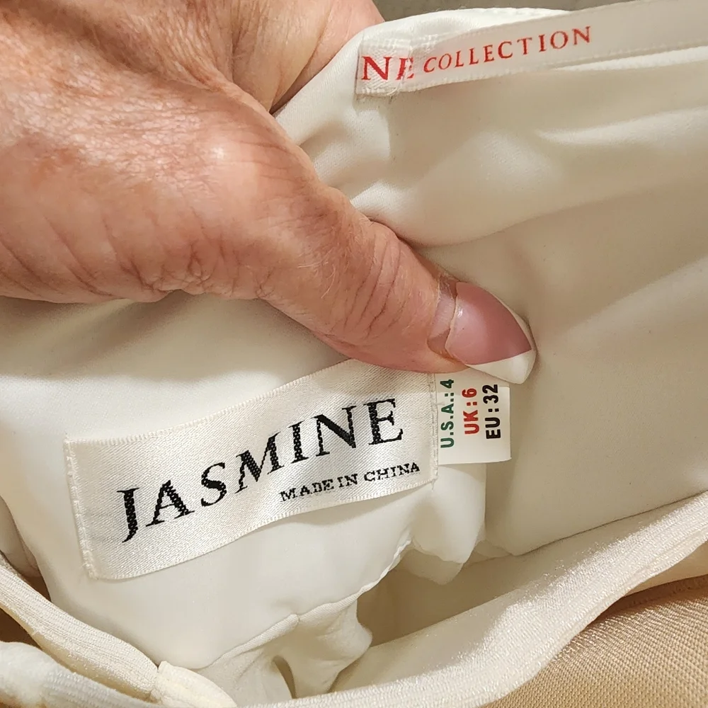 New Jasmine  Bridal collection Strapless Dress, F274, Size 4, Street Size 2 - Picture 5 of 9